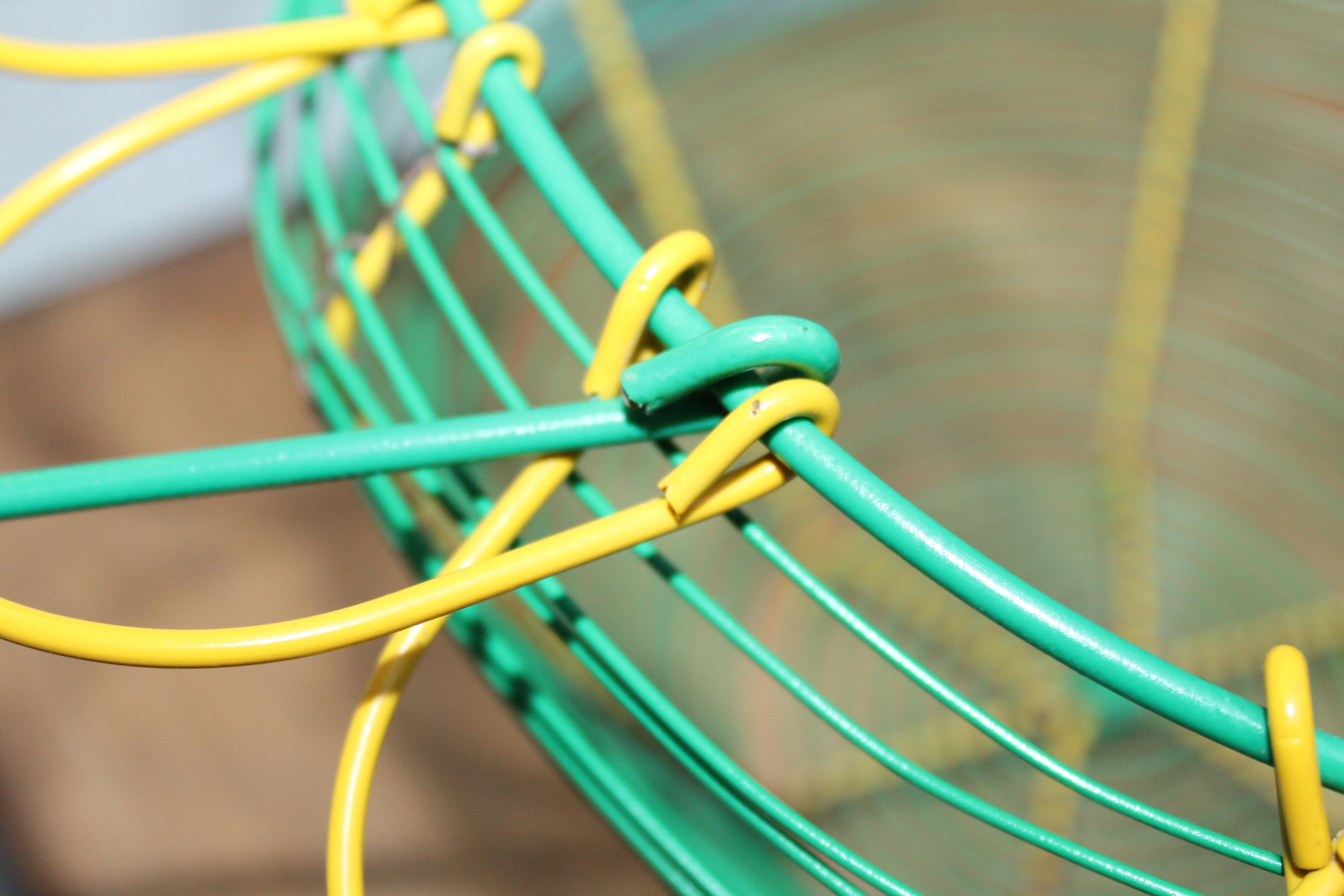 Yellow and green salad basket