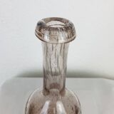 Vase bouteille verre bullé Biot violet
