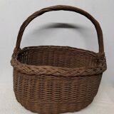 Antique Wicker Basket with Vintage Handle