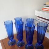 Cobalt blue champagne flutes