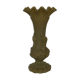 Vase opaline beige decor de cygne
