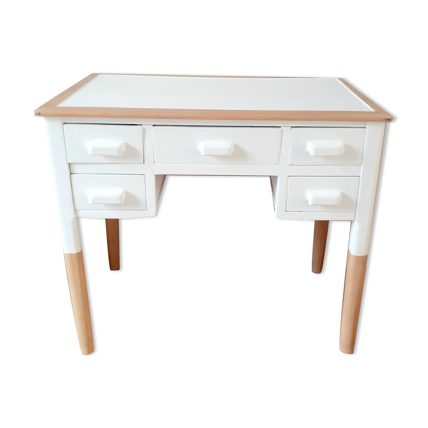 Wood and white desk