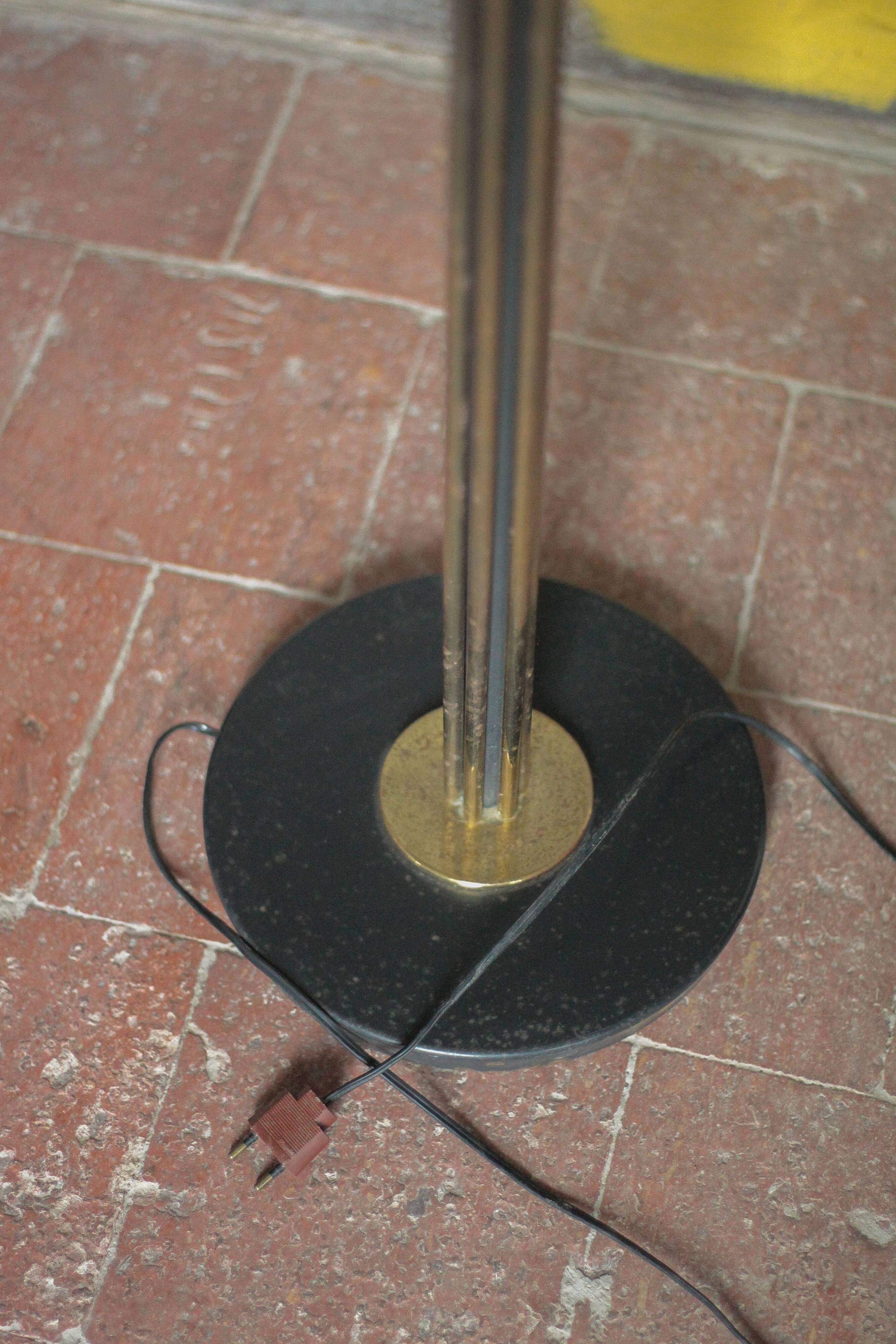 1950s floor lamp published by Maison Arlus, vintage standing lamp.