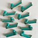 10 vintage duck blue ceramic knife holders from the 50s