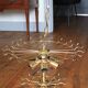 Lustre verre fumé/metal doré 1970s