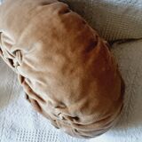 Coussin beige velour