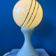 Lampe de table Space Age en verre opalin blanc