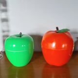 Set of 2 apples ice cube tray 70s