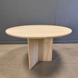 Round Italian travertine dining table 1970s