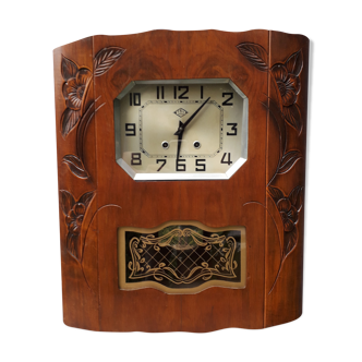 Clock wooden, art deco