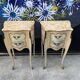Paire de chevets style Louis XV bois peint