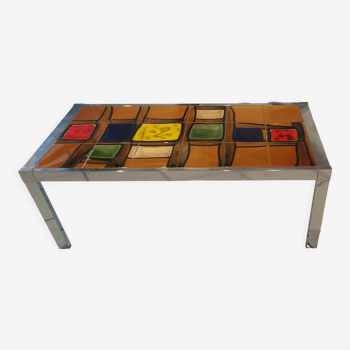 Vintage ceramic coffee table 1970s