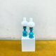 Paire de lampes en opaline bleu turquoise vintage