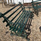 2-seat bench in wrought iron and wood