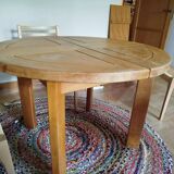 Extendable table, Maison Regain solid elm