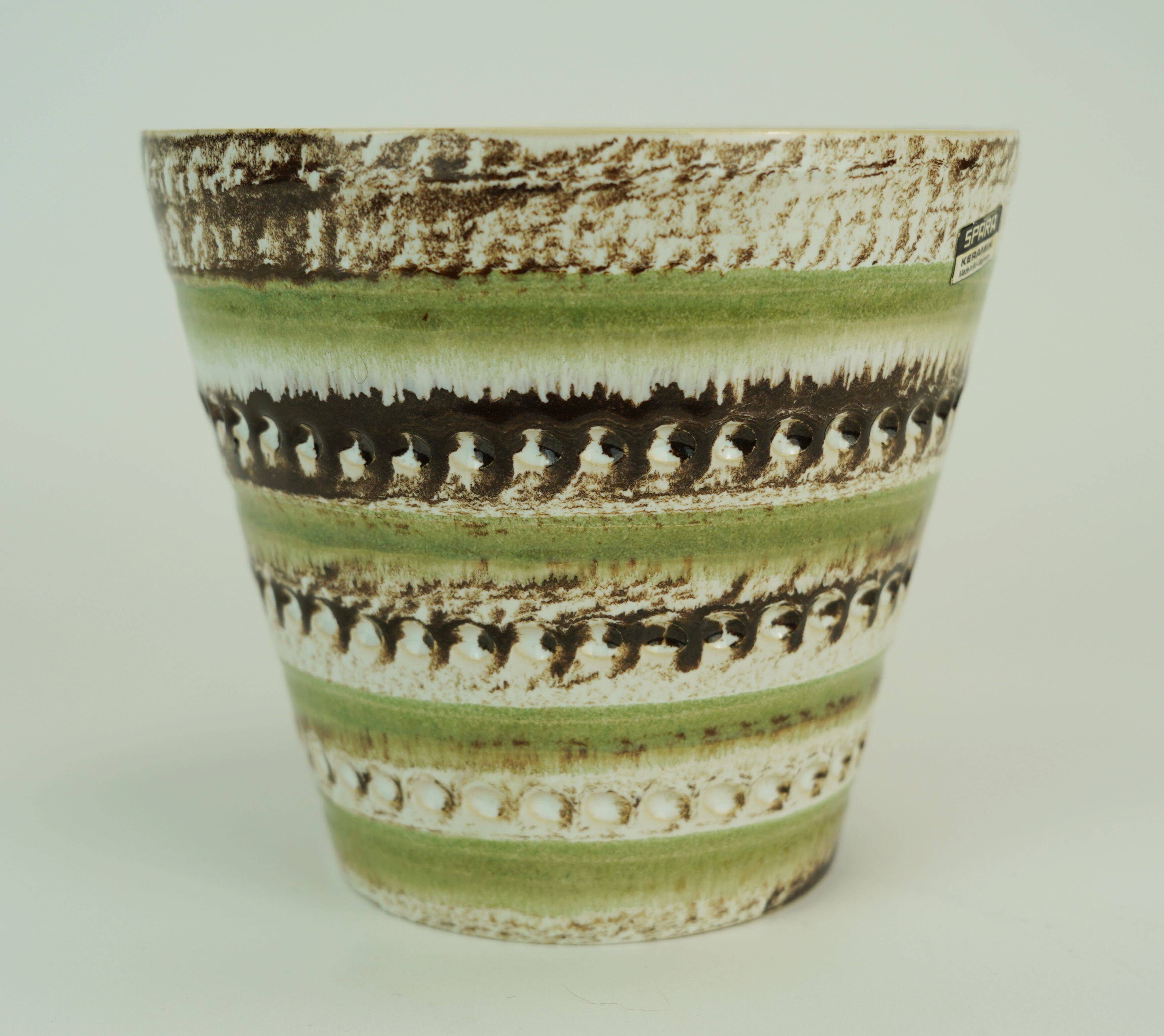 1960s mid century plant pot by spara-keramik west-germany
