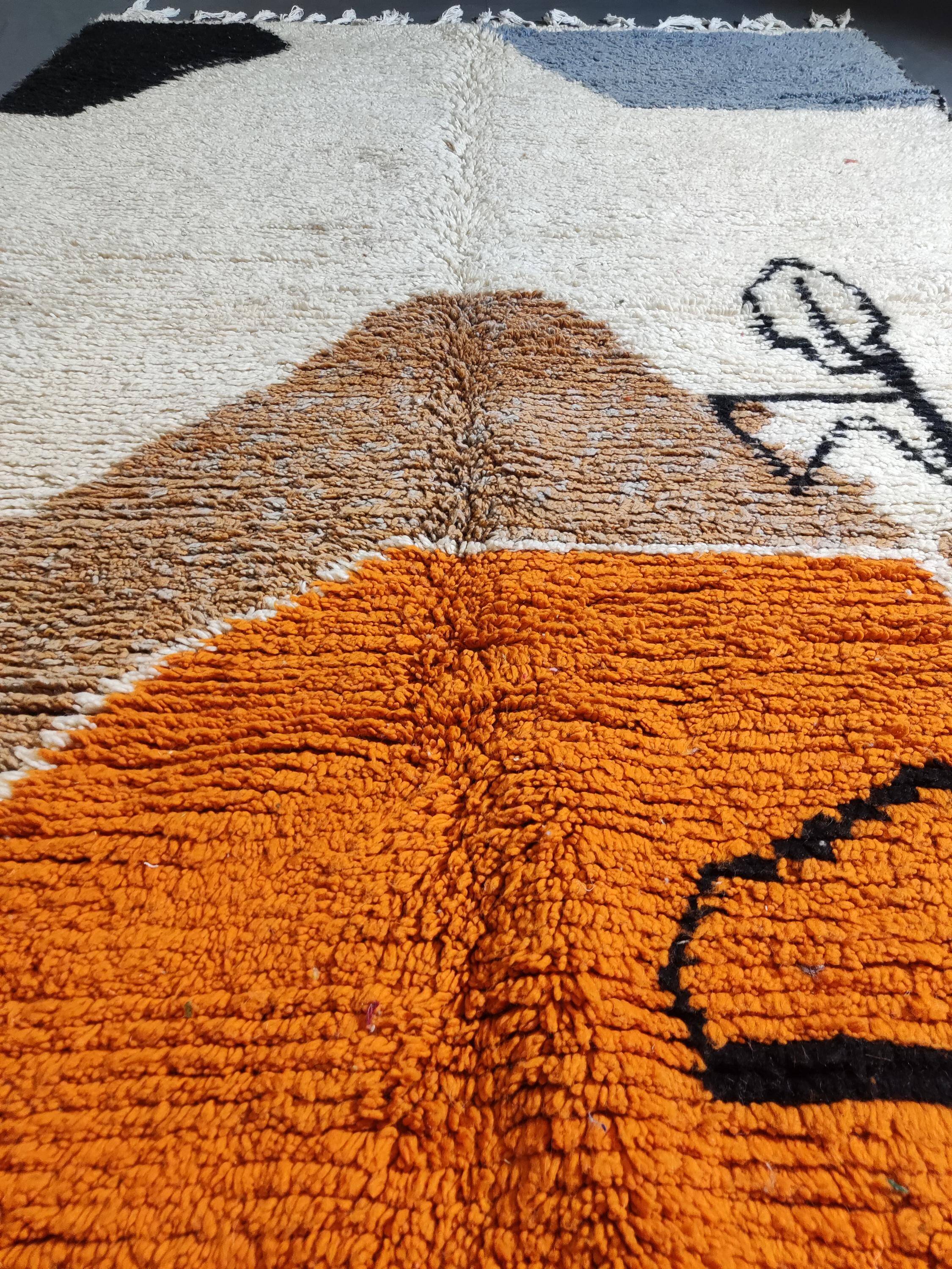 Traditional wool rug Morocco 3 x 2 m