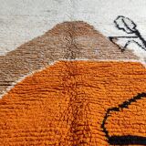 Traditional wool rug Morocco 3 x 2 m