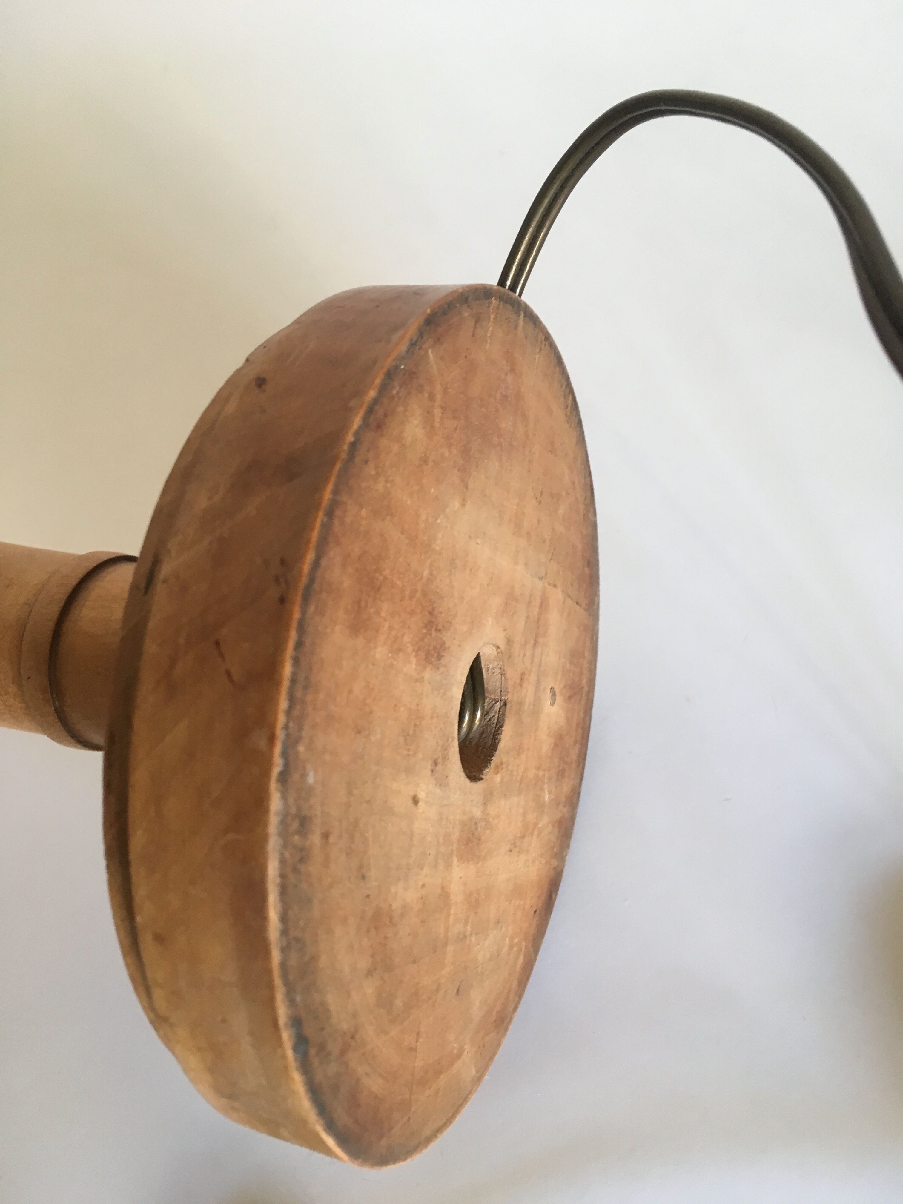 Wooden lamp turned 1950