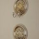Pair of Vintage Silver/ Nickel Plated Swedish Sconce
