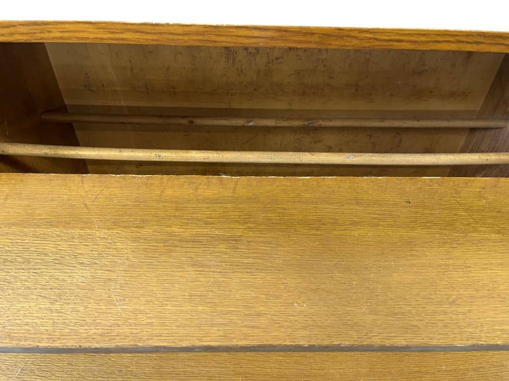 Vintage wooden shoe cabinet / flap cabinet