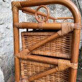 Vintage rattan chest of drawers