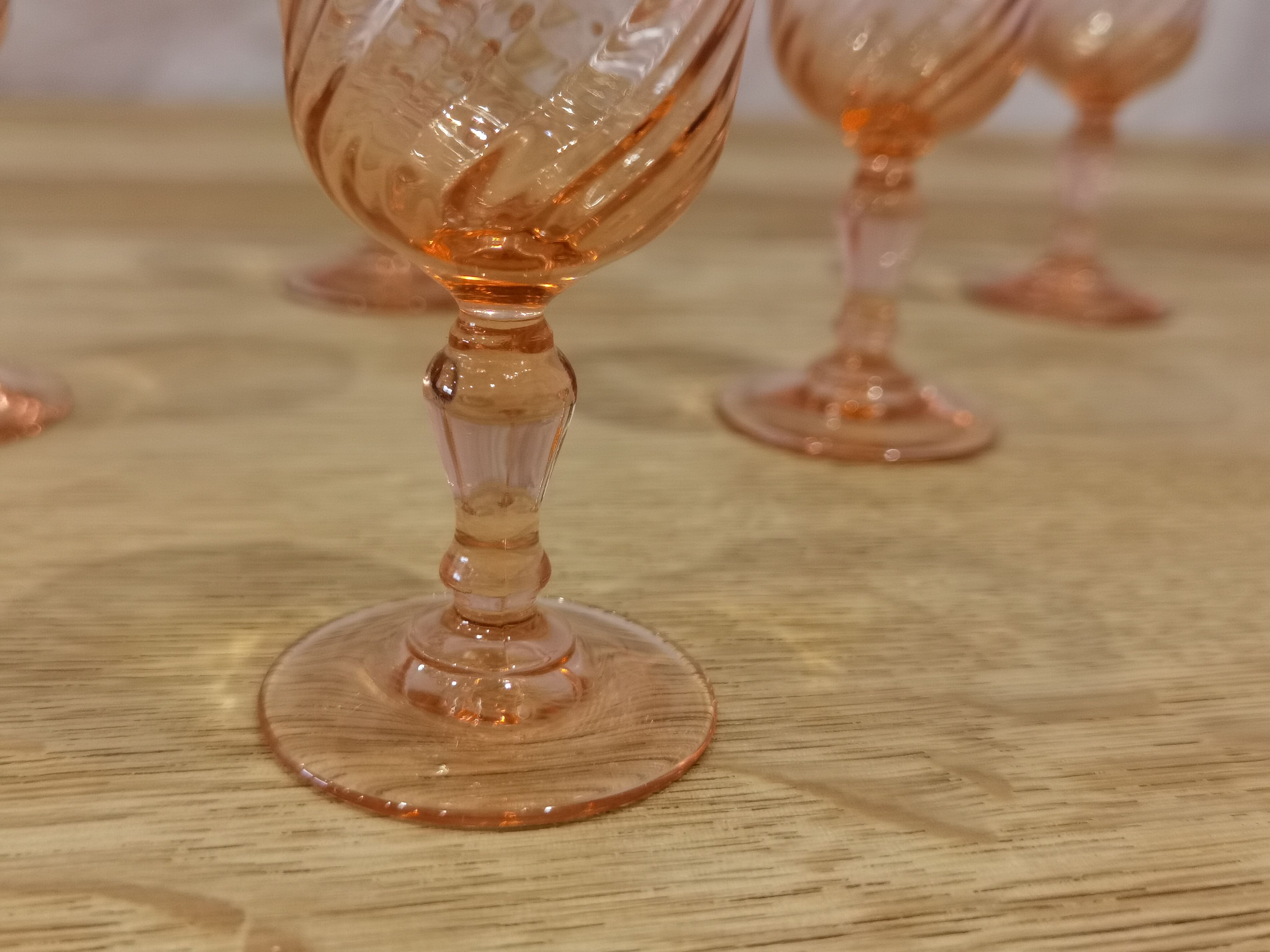 Set of 6 Luminarc Rosaline liqueur/port glasses
