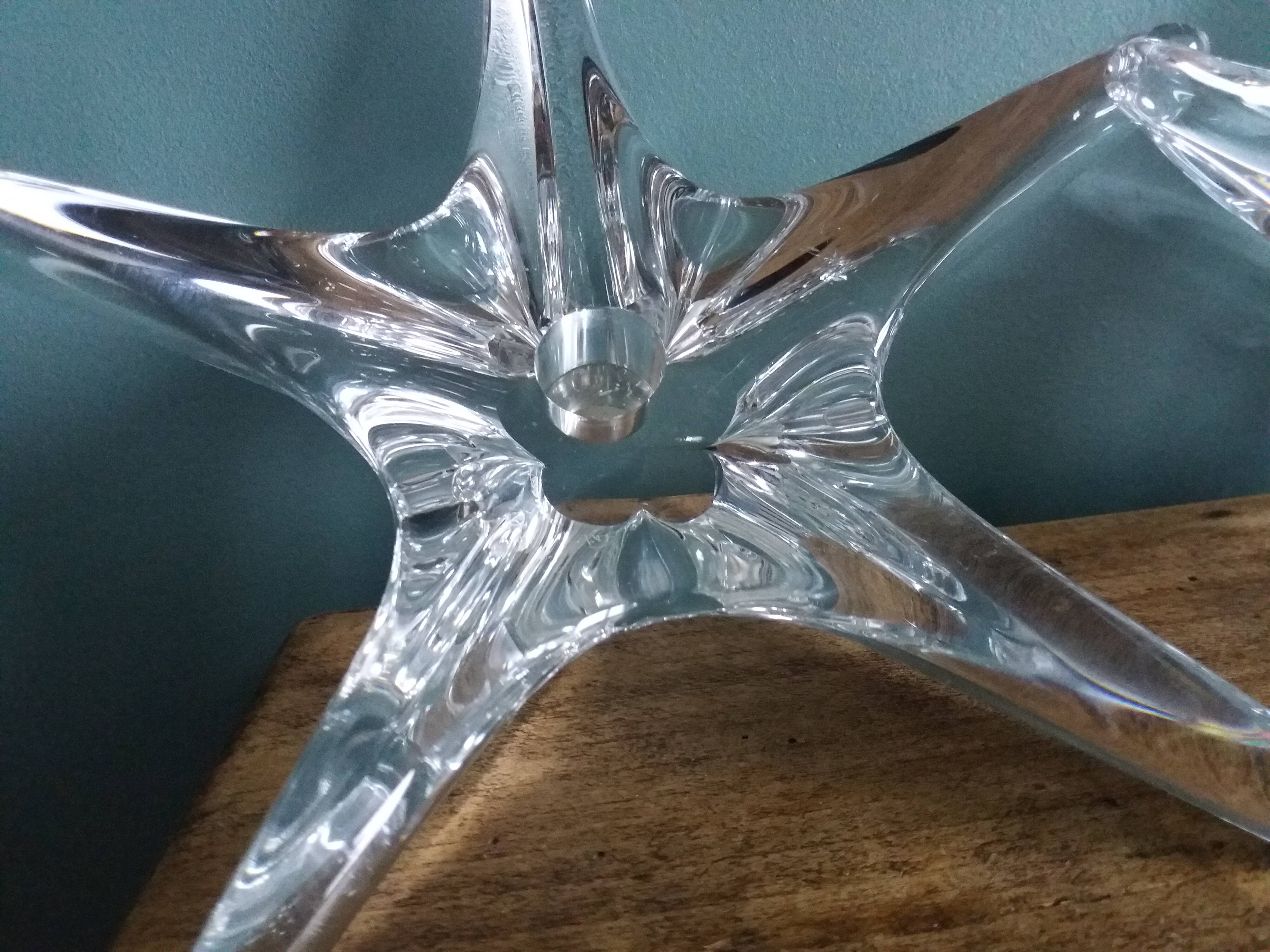 Daum France starfish crystal candlesticks