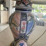 Desvres earthenware lamp