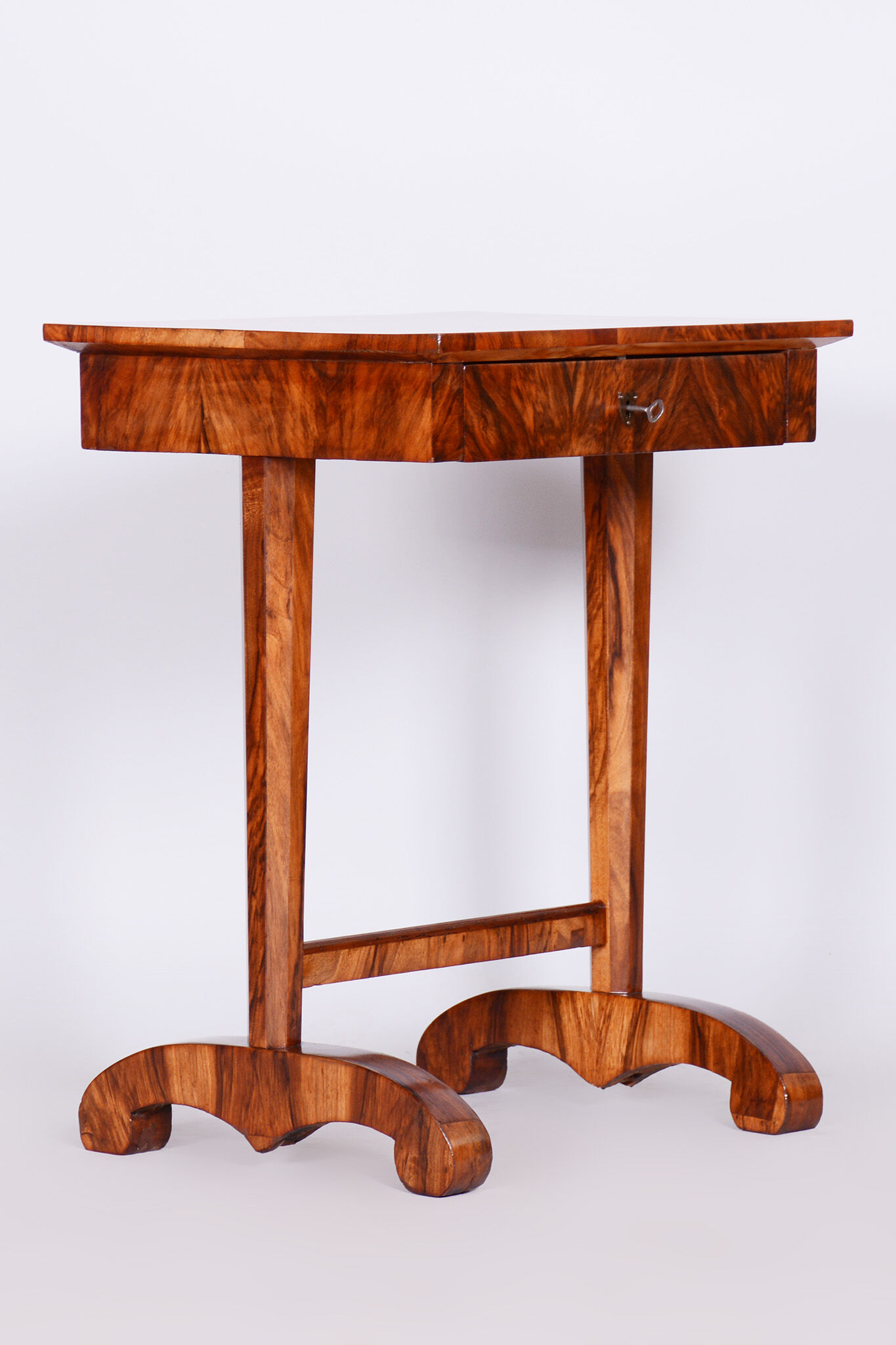 Biedermeier side table, restored, walnut, austria, 1820s