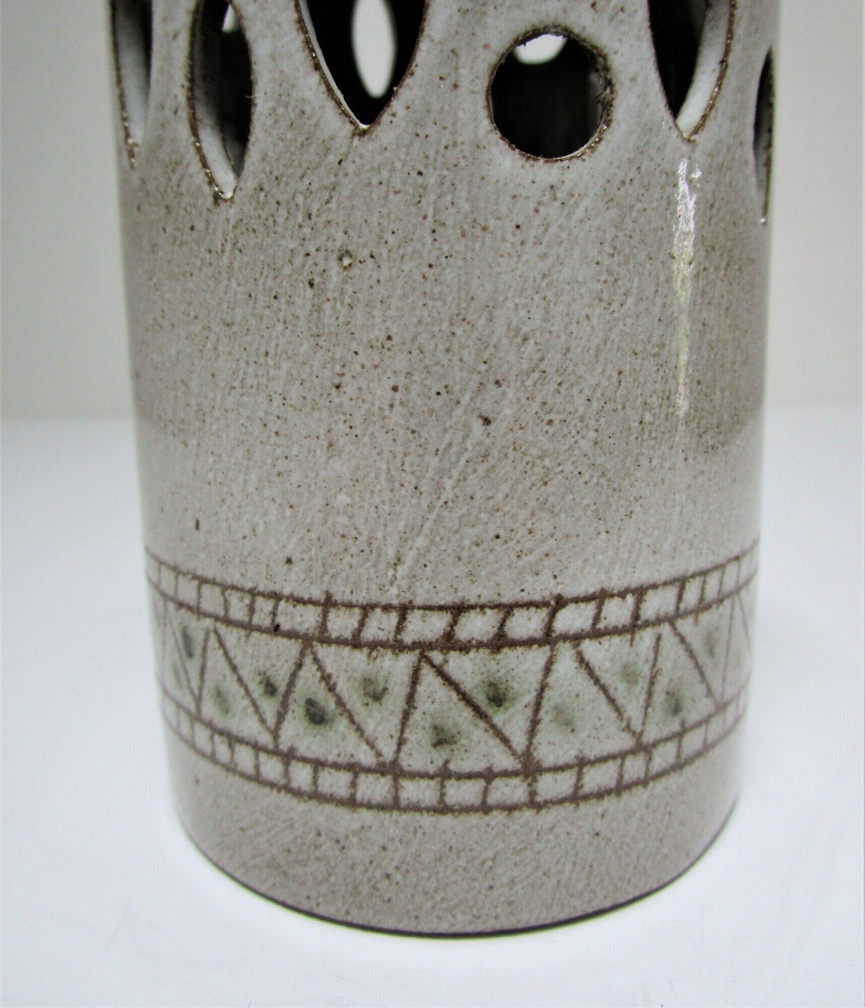 Photophore ceramic enamelled La Fagoterie vintage