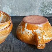 Three vintage marais sandstone bowls