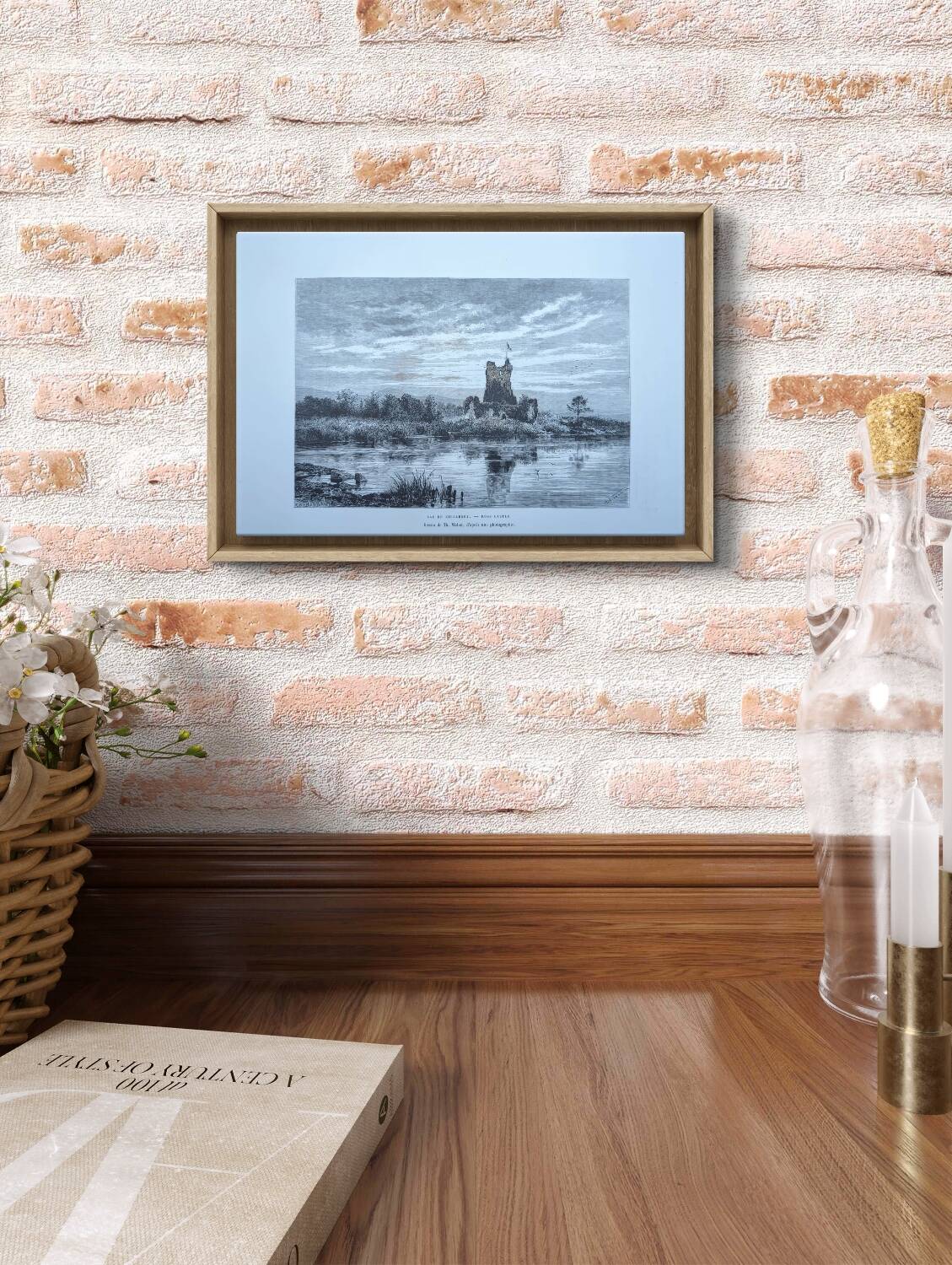 Ross Castle, Killarney, Ireland, printed illustration from 1879.