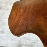 Medium pendant light in corrugated teak leaf (Medium D:50 H:20)