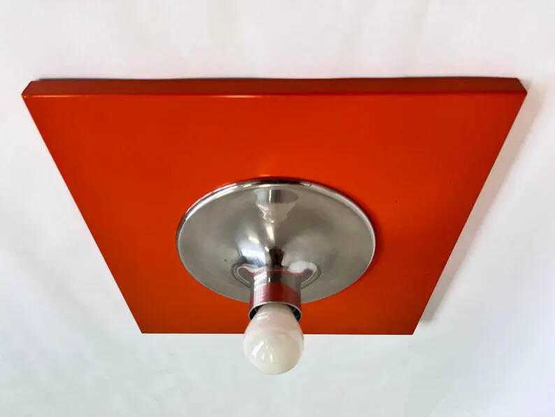 Midcentury pair of flush mounts by Kinkeldey, Germany, 1970s (never used)