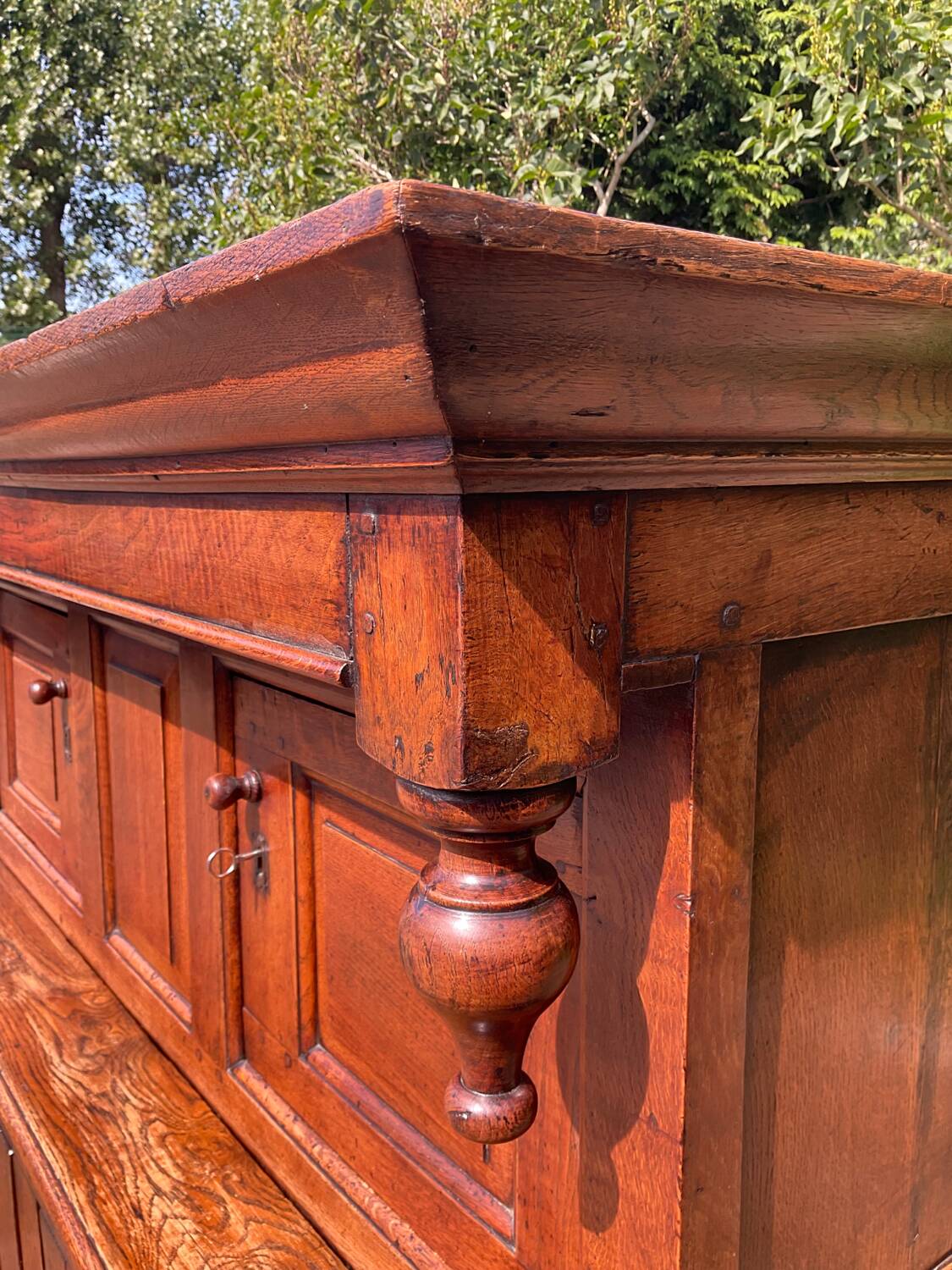 Old 18th century 2-part solid oak dresser