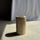 Table d'appoint en bois pétrifié, écorce blanche