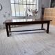 Table de ferme campagne noyer massif XL 250cm