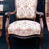 Shepherdess armchair in rosewood fleuron shell Napoleon III