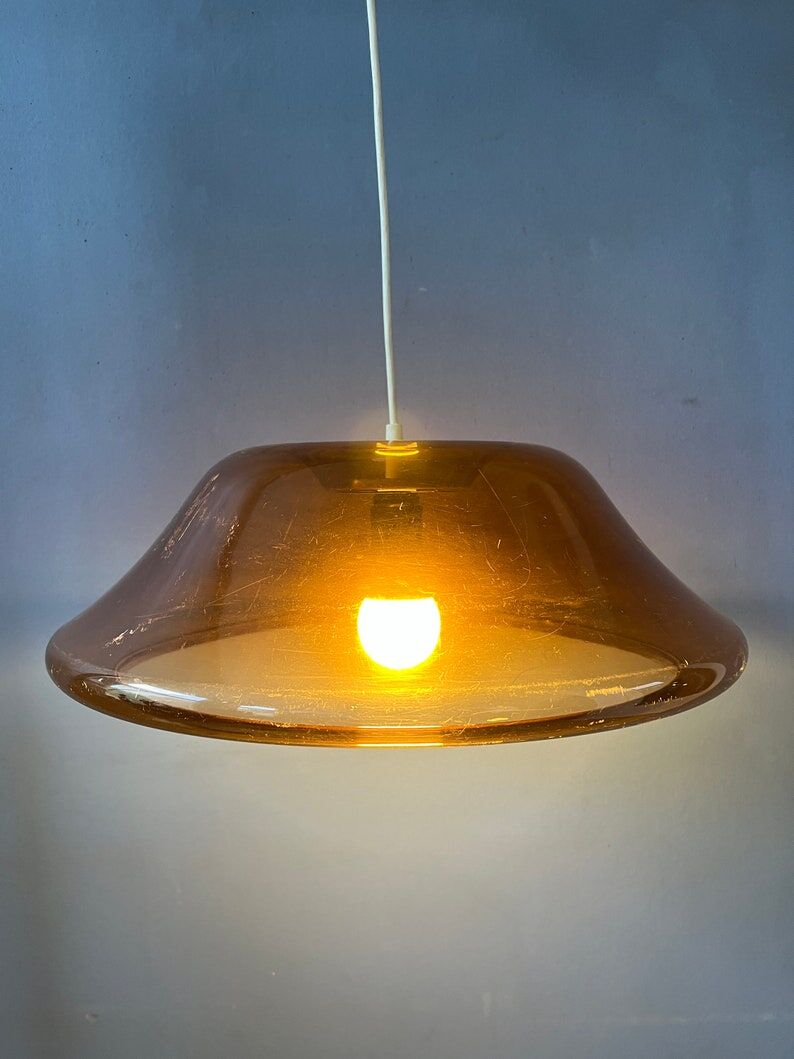Vintage space age pendant lamp by Herda