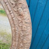 Very imposing wooden mirror