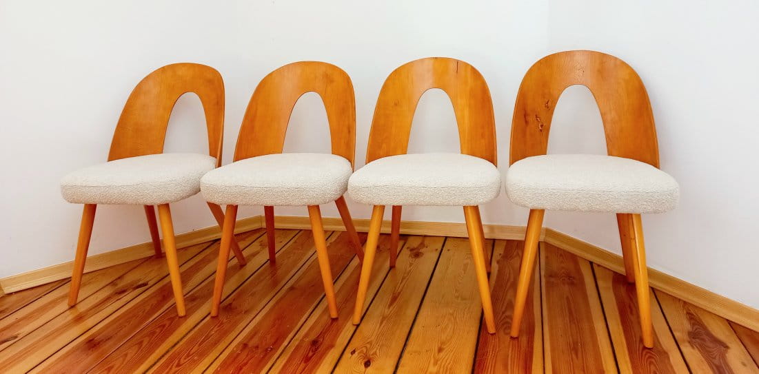 A set of four chairs, proj. A. Suman, Tatr Nabytok, Czechoslovakia, 1960s