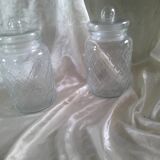 Set of 2 glass candy boxes