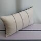 Embroidered linen cushion