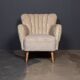 ELEGANT 20thC PAIR OF BOUDOIR SHELL-BACK CHAIRS c.1950