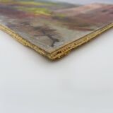 Oil on wood by Riccardo Capone sea view Italy 50s 60s