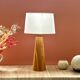 Elegant table lamp made of recycled solid wood for a warm and sustainable atmosphere "CÔNE"