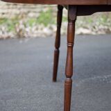 Round wooden table with 1 extension, wooden dining table, dining room table, kitchen table