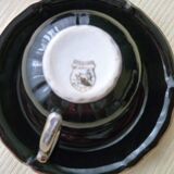 6 Saint Amand semi-vitrified earthenware coffee cups