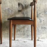 Pair of Scandinavian chairs by Hans Olsen for Frem Rojle - 1960s